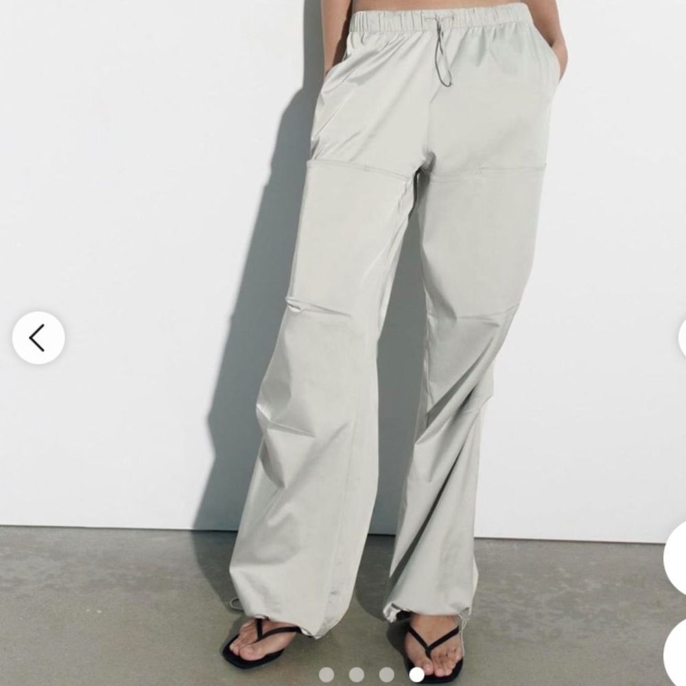 Zara silk parachute pants